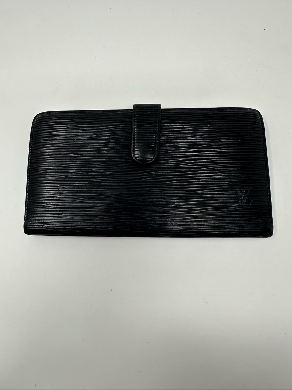 Louis Vuitton Black Epi Leather long wallet